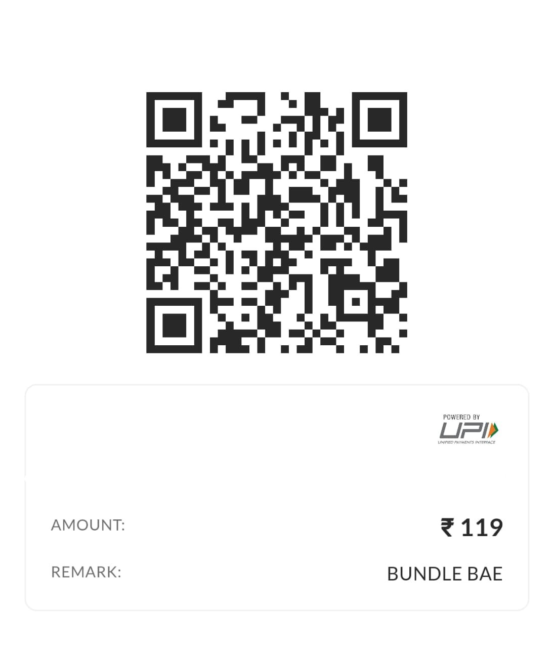 QR Code for Payment