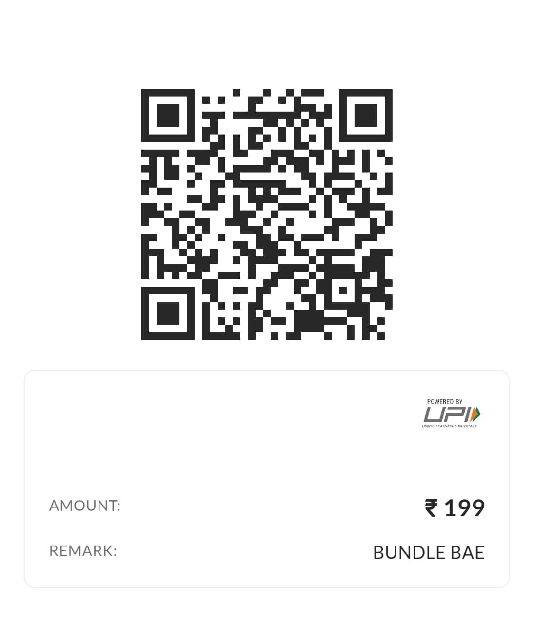 QR Code for Payment